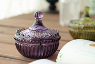Purple Glass Candy Jar Solid Glass LFGB SGS Approved Eco Friendly Decorative